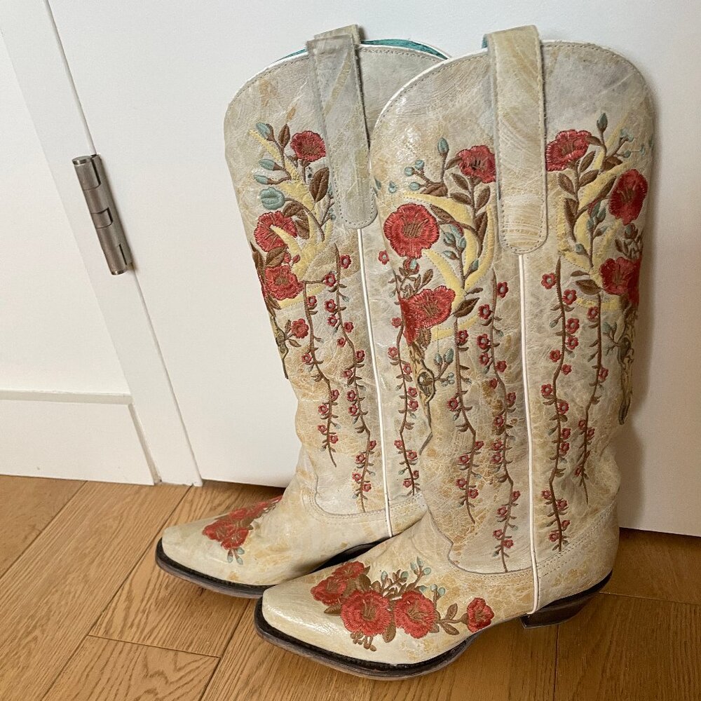 Coral Cowboy Boots